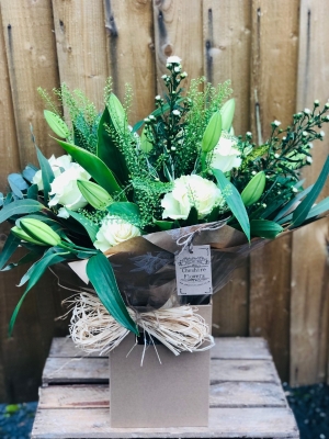 Cupids Arrow Lily and Rose Bouquet