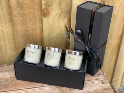 Cheshire home fragrance triple candle gift set