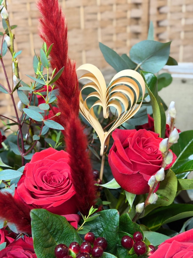 Luxury Red Rose Hatbox