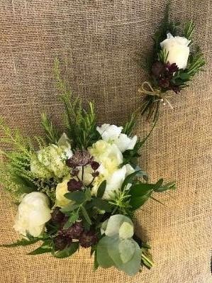 Bridal Posy and Grooms Buttonhole