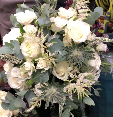 Seasonal White & Ivory Bridal Bouquet