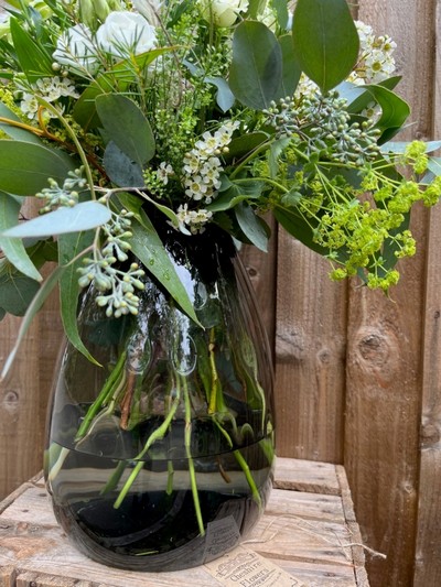 Modern Smoky Bubble Vase