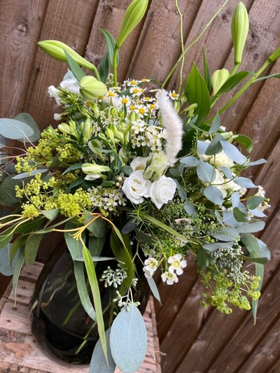 Modern Smoky Bubble Vase