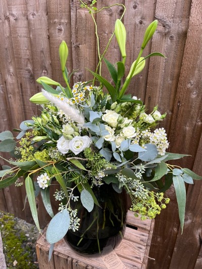 Modern Smoky Bubble Vase