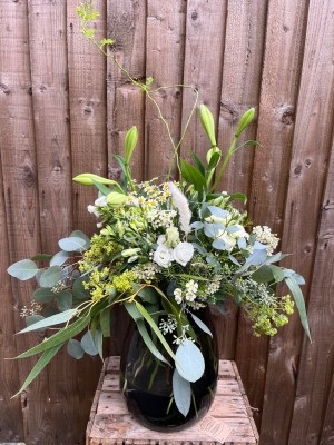 Modern Smoky Bubble Vase