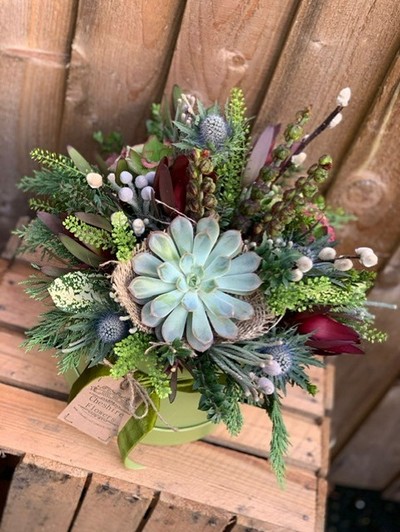 Starry Night Hatbox arrangement