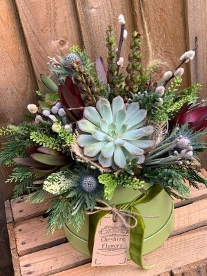 Starry Night Hatbox arrangement