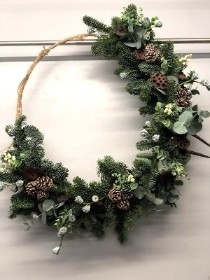 Modern Hoop Wreath