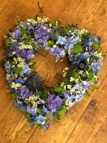 Blue and White Open Heart