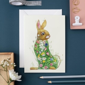 Bunny In Meadow Card