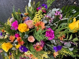 Colours of Spring Coffin spray