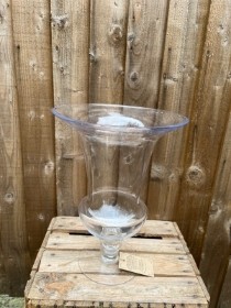 Large Glass Footed Vase