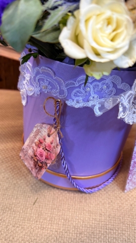 Lavender Meadow Hatbox