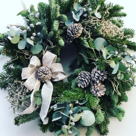 Natural Frosty Door Wreath