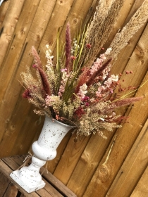 Pink Dried Flower Urn Arrangement