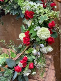 Red Rustic Wreath