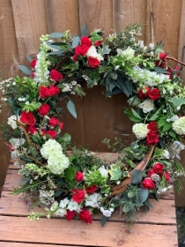 Red Rustic Wreath