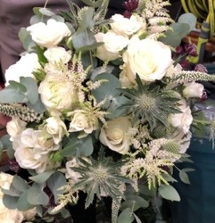 White & Ivory Rose Bridal Bouquet