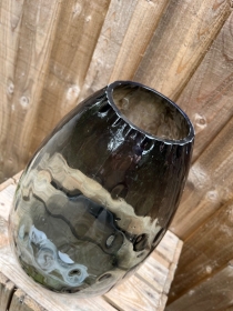 Smoked Glass Bubble vase