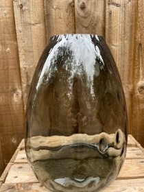 Smoked Glass Bubble vase