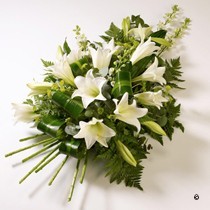 White teardrop Lily Spray